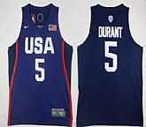 USA 5 Kevin Durant Navy 2016 Olympic Basketball Team Jersey,baseball caps,new era cap wholesale,wholesale hats